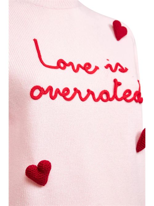 Maglione New Queen Love is Overrated in misto lana e cashmere Mc2 Saint Barth | QUE001004022I